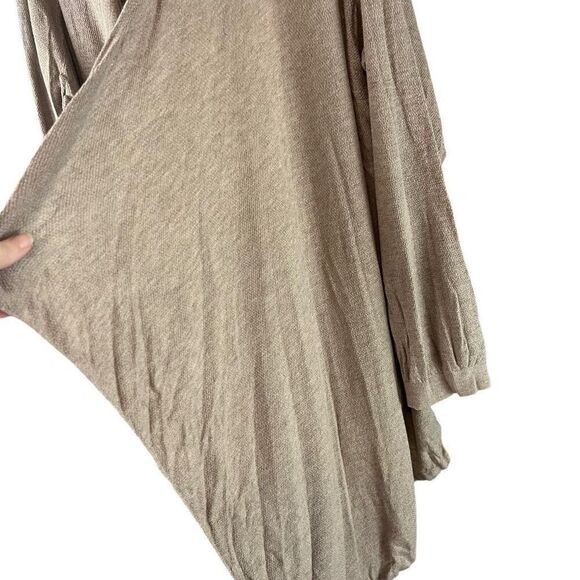 Torrid Wool Blend Drape Cardigan Duster Women's Plus Size 4 Oatmeal Viscose Open - Picture 5 of 5